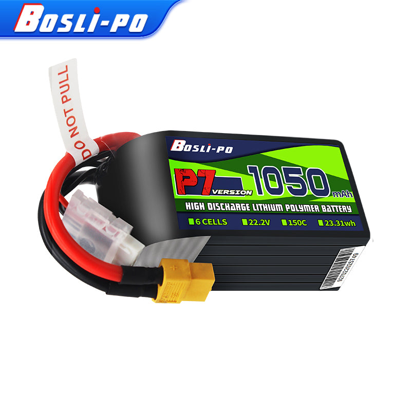 Boslipo P7 Version 1050mAh 150C 4/6/8S FPV Battery – BosLipo