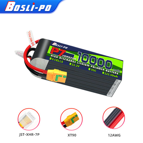 Boslipo P7 Version 10000mAh  95C  4/6/8S FPV Battery